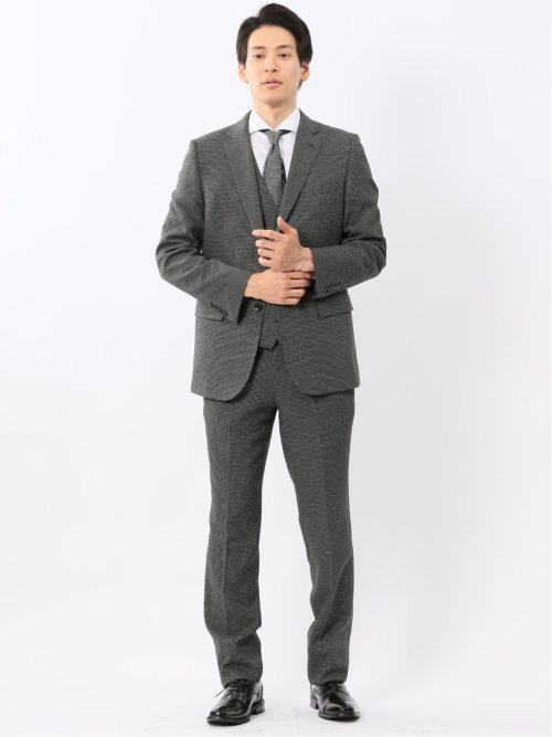 未使用級 セマンティックデザインスリーピース ベストL相当 グレー