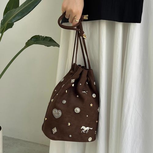 マルチモチーフスエード巾着バッグ | CAPRICIEUX LE'MAGE(カプリシュレ