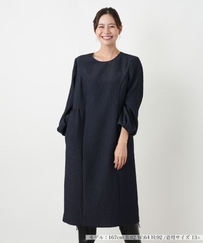 店舗人気】【ウォッシャブル】無地ワンピース【Leilian WHITE LABEL