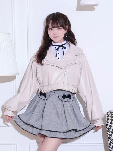 ヨークフリルドーリーショートコート（ジャケット・ブルゾン｜オフ