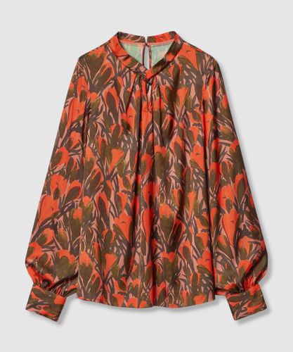 チェックフラワープリントボウタイ ブラウス|ANAYI OFFICIAL ONLINE