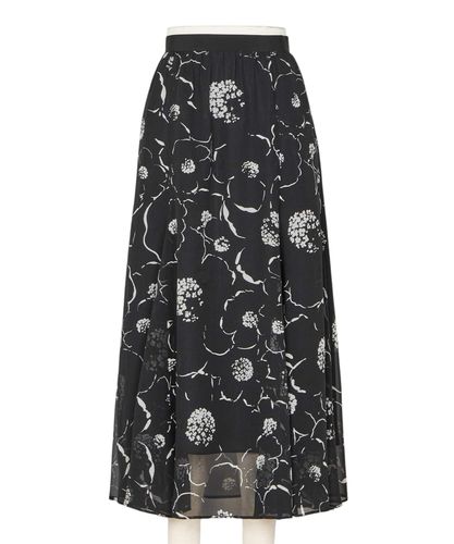 シルエットフラワージャガードタックスカート|ANAYI OFFICIAL ONLINE