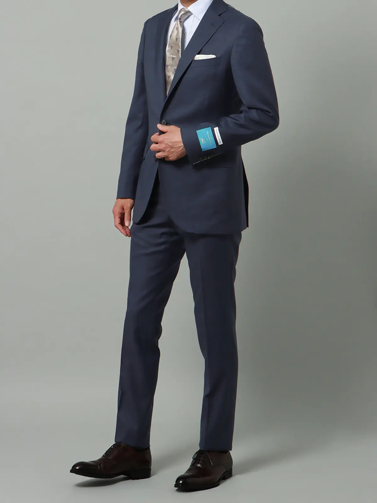 スーツ／2つボタン／CANONICO／SUPERSONIC／マイクロパターン／CH22