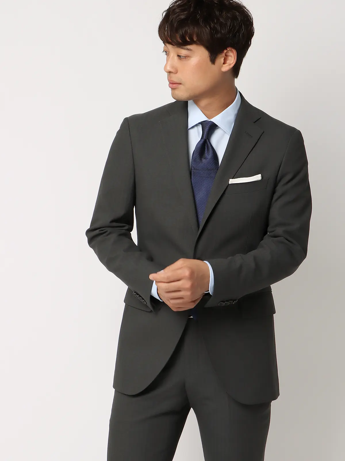 スーツ／ツーパンツ／2つボタン／ヘリンボーン／CH22 | SUIT SQUARE