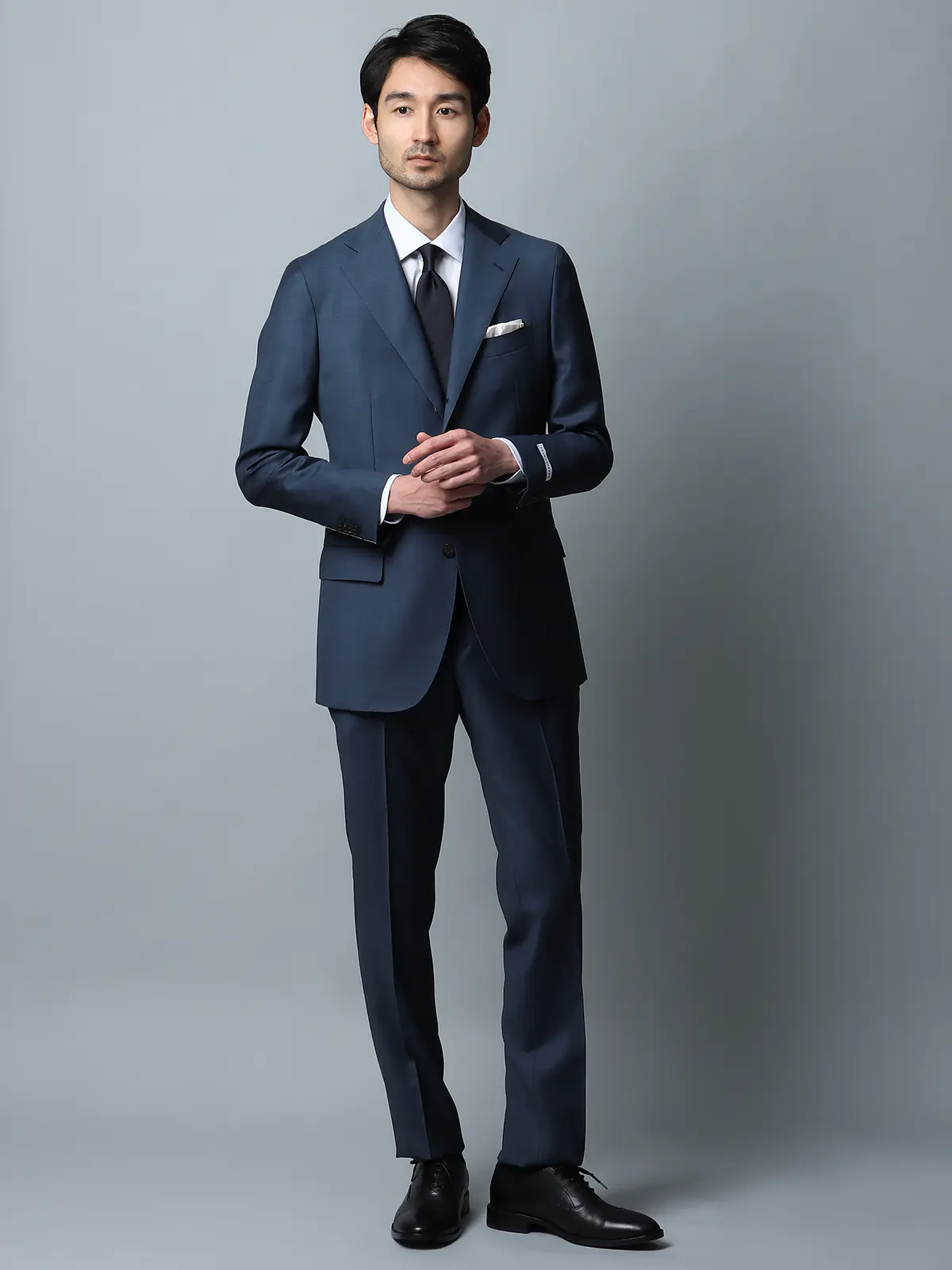 WEB限定／スーツ／ツーパンツ／3つボタン／織柄／TR24 | SUIT SQUARE