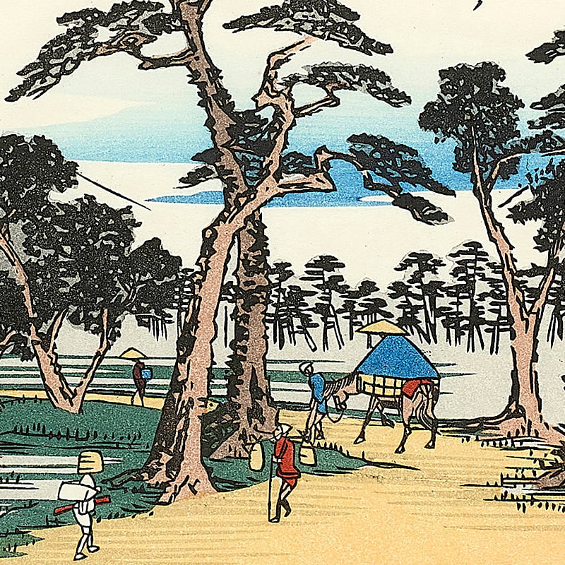 東海道五十三次 吉原 左富士の縄手｜歌川広重【富士山世界文化遺産登録