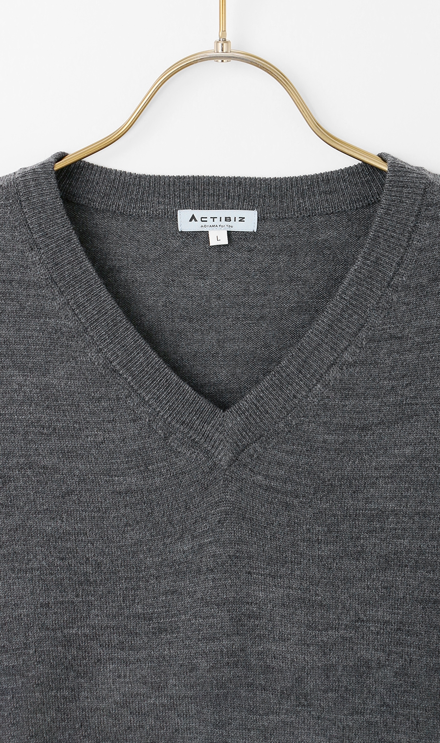 Vネックセーター【毛玉CLEAR】【＃すごセーター】 (ACKN4101-32