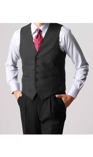 セレモニーベスト《シングル》 (7072V231-31) | RARE BLACK | 紳士服