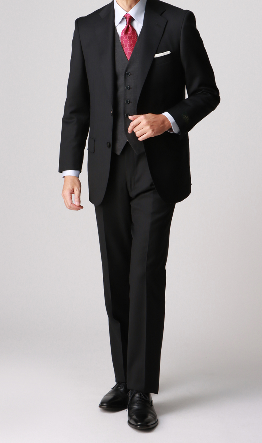 セレモニーベスト《シングル》 (7072V231-31) | RARE BLACK | 紳士服