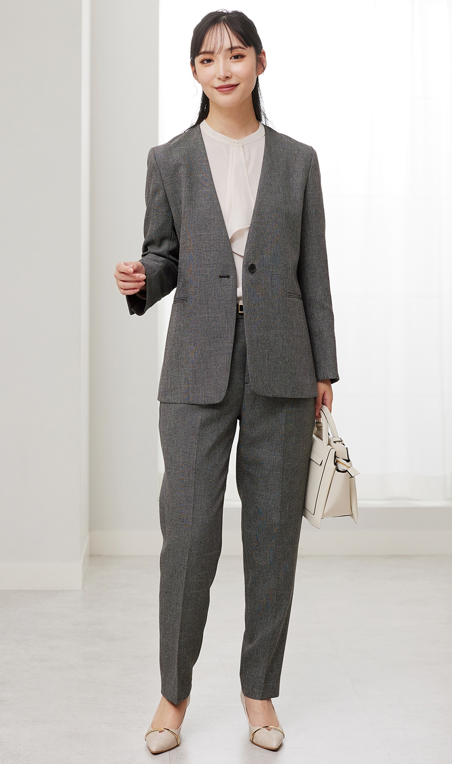 ワンタックテーパードパンツ【セットアップ着用可】【裾上げ済み