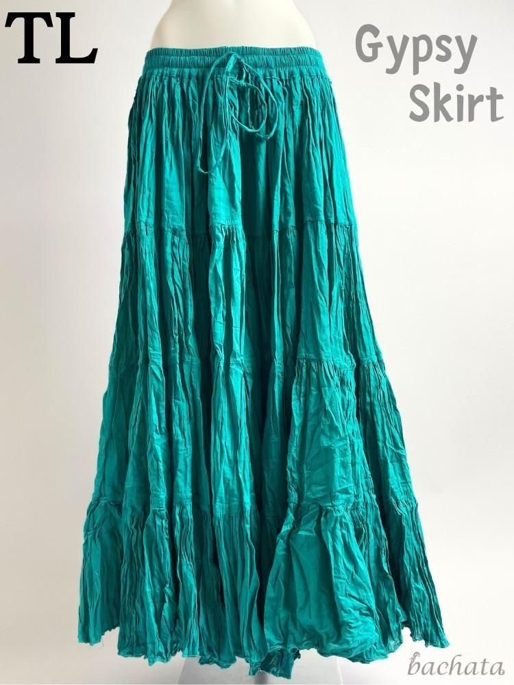 ベリーダンス 25ヤード・ジプシースカート ソリッドカラー FCBDにも 全