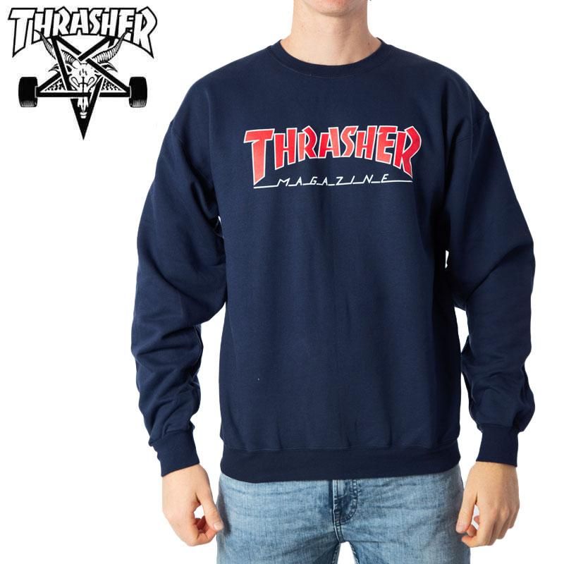 スラッシャー THRASHER スウェット OUTLINE CREWNECK SWEATSHIRT