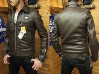 ルイスレザー】 ドミネーター・タイトフィット型：茶色・牛革 ～シブめ