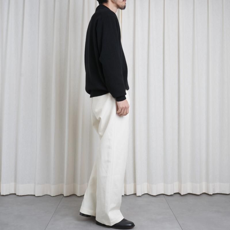 26S/S】【ssstein シュタイン】 DOUBLE WEAVE COTTON ONE TUCK WIDE