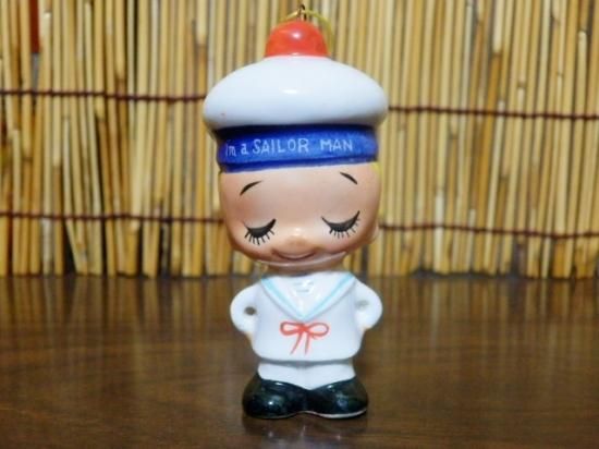 内藤ルネ 陶器人形（水兵）7cm - 「宝の森」昭和レトロ雑貨