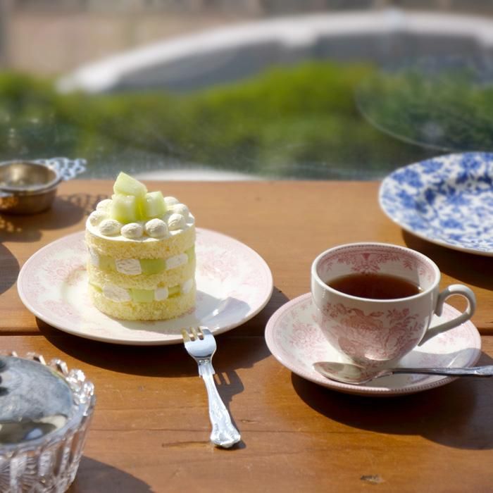 イギリス食器 Burleigh ピンクアジアティックフェザンツ プレートS