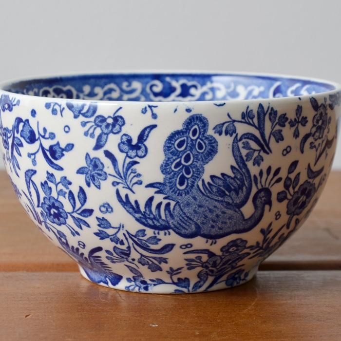 イギリス食器 Burleigh ブルーリーガルピーコック シュガーボウルL