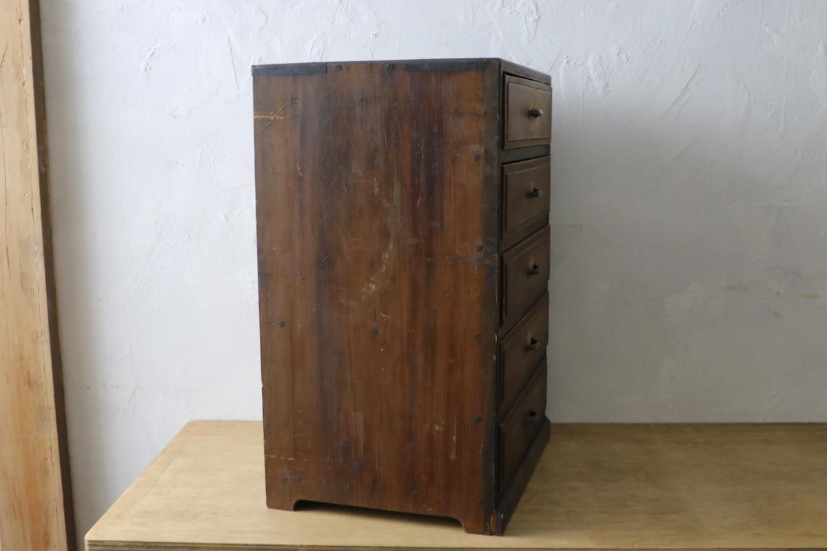 昭和レトロ小引き出し5段/w32.5×d27.5×h48.5cm- カフェスタイルの