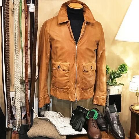 Delan 【デラン】 『SANTINO/D』 ラムレザー・A2タイプ・ジャケット