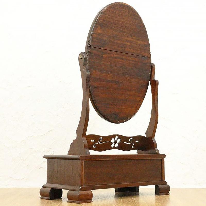 大正ロマン楕円鏡台 桜透かし彫り和洋折衷