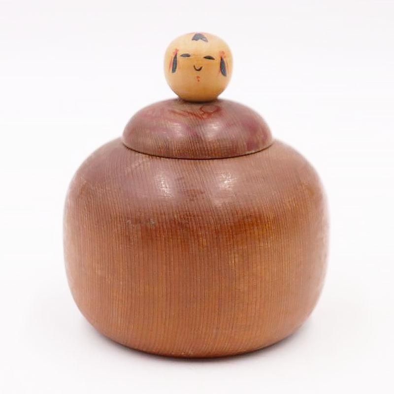 伝統こけし 鳴子系 桜井昭二 昭和中期 小物入れ アンティーク