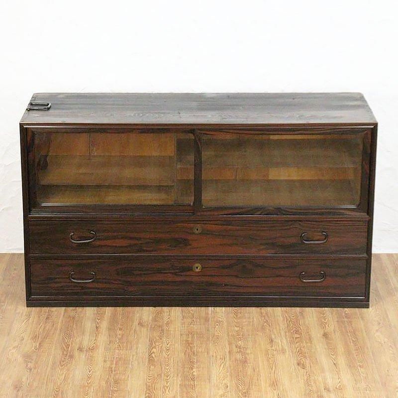 大正から昭和初期頃の四尺箪笥ローボード｜幅119cm高さ66.5cm｜上質な