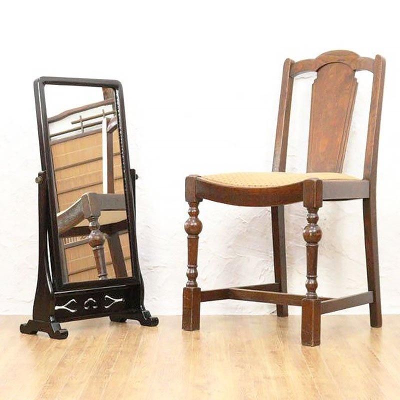 黒檀 鏡台 ミラー 和の道具 日本の道具 大正ロマン 昭和レトロ