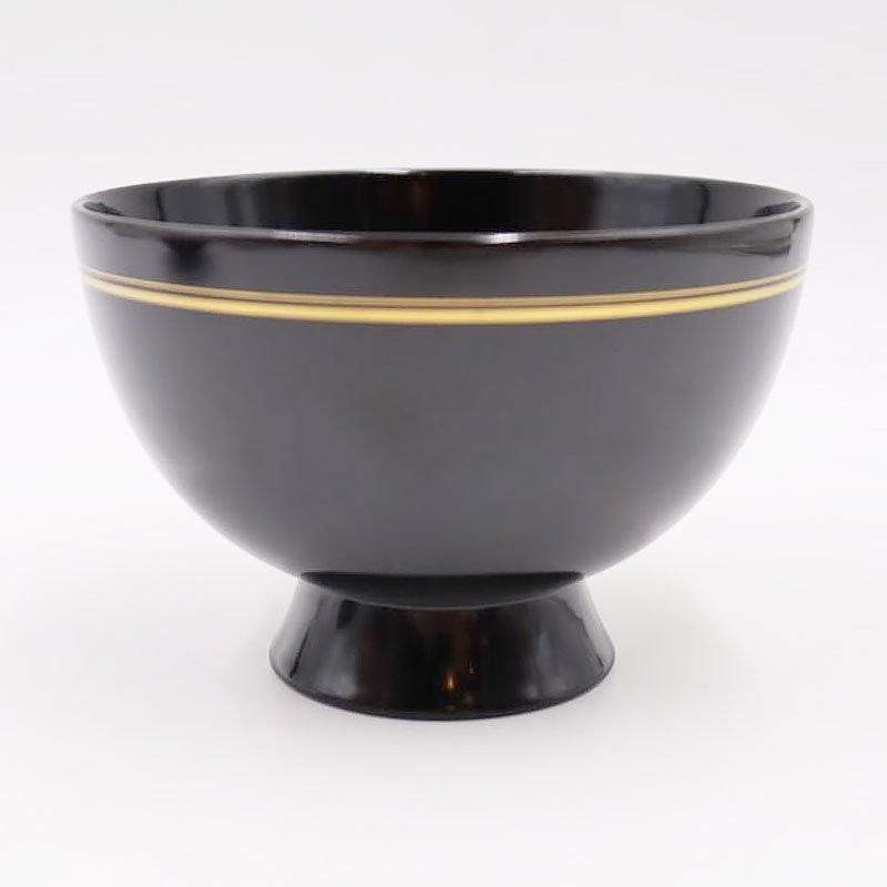 吸物碗 漆器 黒塗 蒔絵入り 大正昭和頃 直径11.5cm