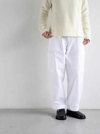 eleven 2nd カーゴパンツ (Fine Cotton Poplin Cargo Pants / White)