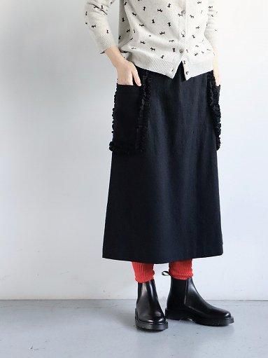 R&D.M.Co-(オールドマンズテーラー) FRILL DECORATION SKIRT / Black