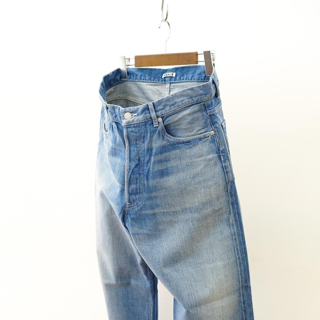AURALEE (オーラリー) Selvedge Faded Light Denim Wide Pants