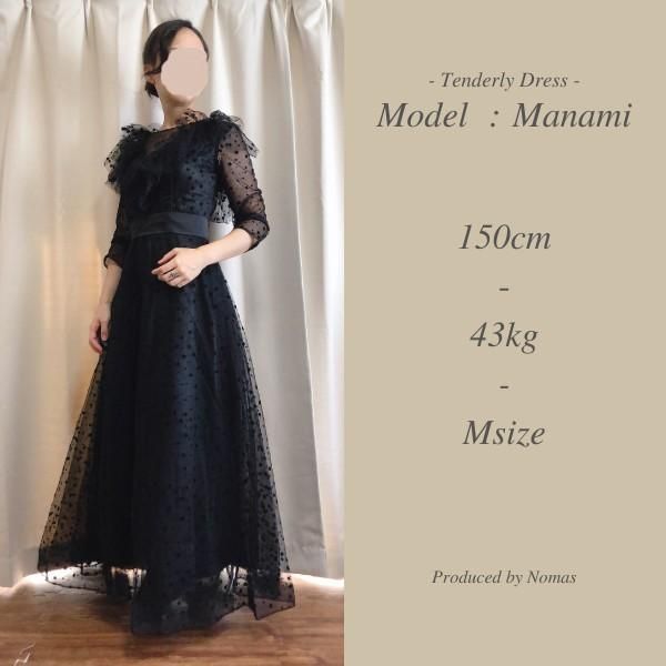 即納】デイリーからお呼ばれまで 黒のプチドットで大人かわいい