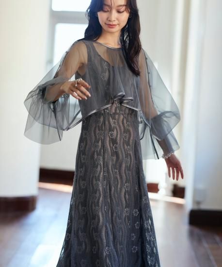 マルチwayチュールレイヤーマーメイドレースドレス「U1316」