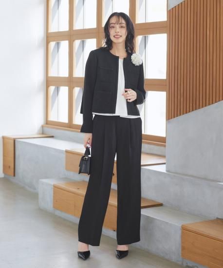 洗える/ストレッチ】ゆる洒落パンツスーツ（3点セット） 「SU1467」