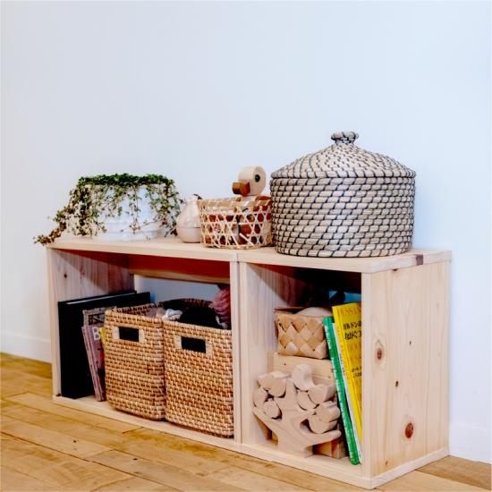 国産ひのきのオープンボックス Lサイズ・Sサイズセット | 木の雛人形