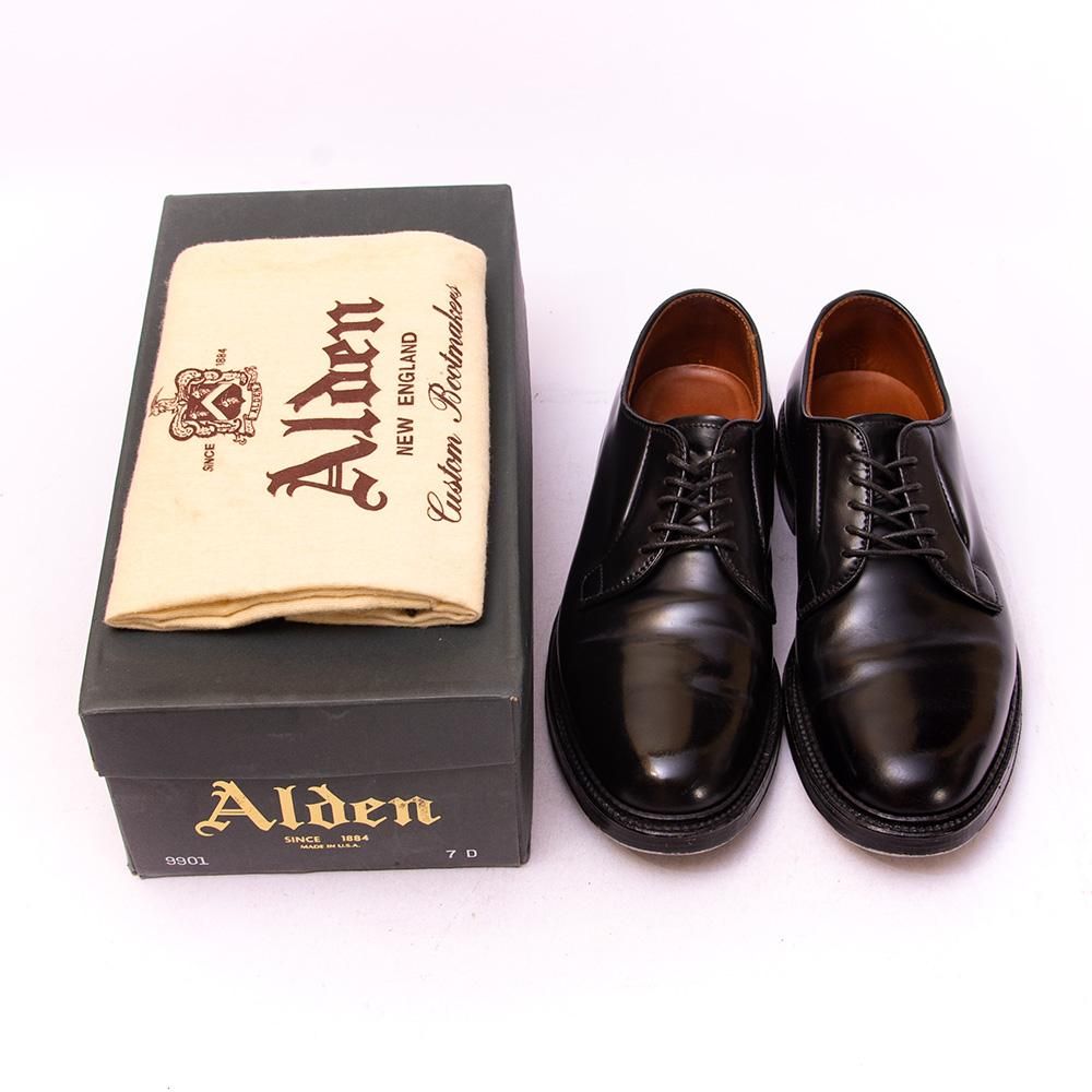 オールデン 9901 プレーントゥ コードバン ブラック サイズ7D - 中古