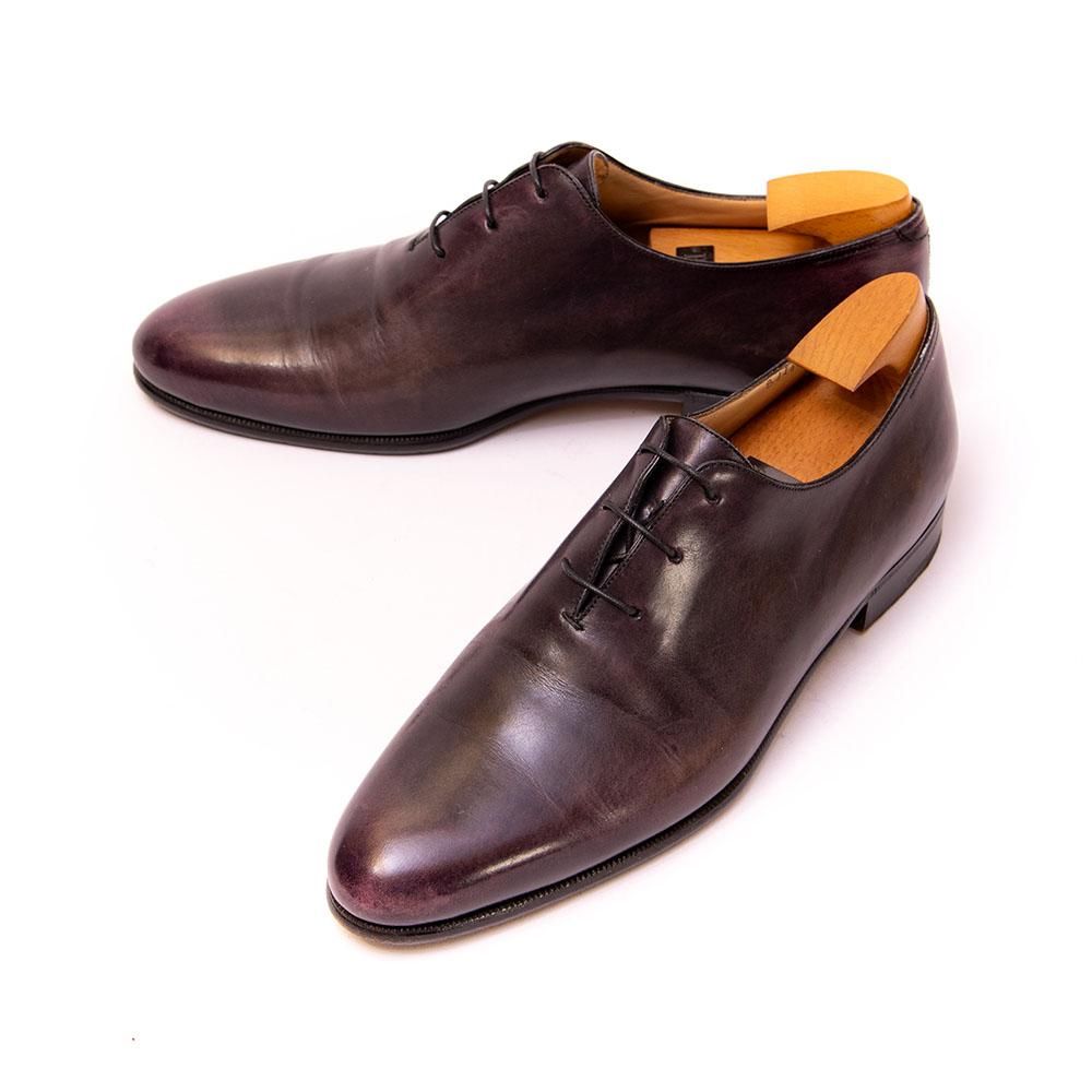 ベルルッティ アレッサンドロ ホールカット ダークパープル パティーヌ