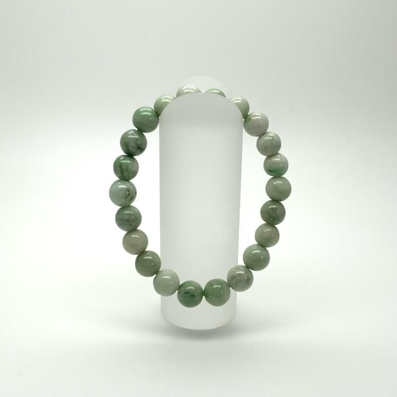 糸魚川翡翠 ブレスレット 9mm玉 】 糸魚川産翡翠 限定 一点物 天然石