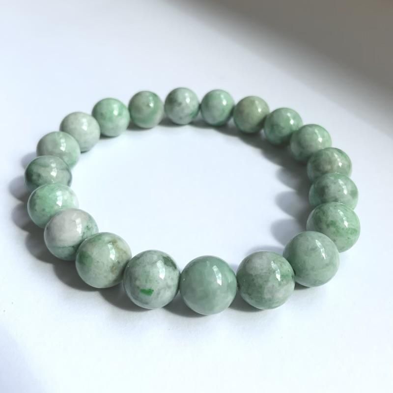 糸魚川翡翠 ブレスレット AAA10mm玉 】 糸魚川産翡翠 限定 一点物