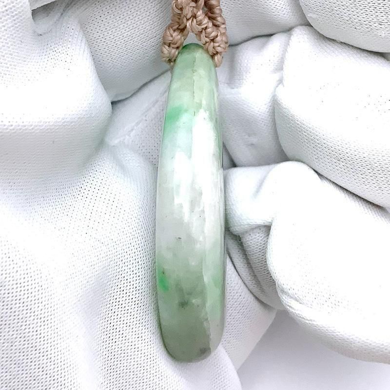 糸魚川翡翠タンブル マクラメ編みペンダント 】 | めのうの店川島