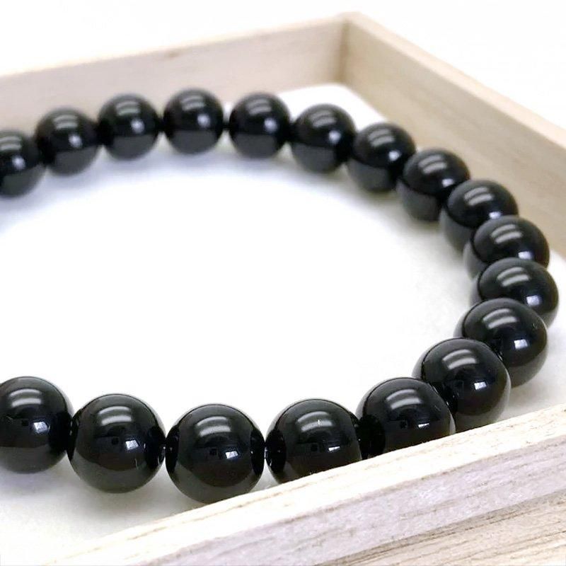 隠岐の島産黒曜石 ブレスレット 8mm玉 】 | めのうの店川島【公式通販