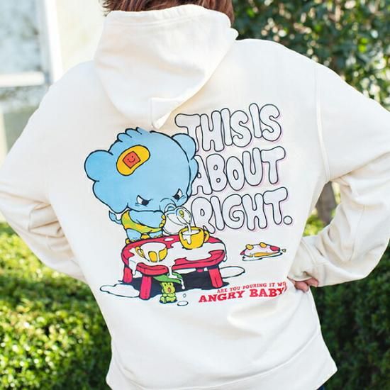 angrybabyz アンベビ パーカー 牛乳 L スウェット アパレル メンズ