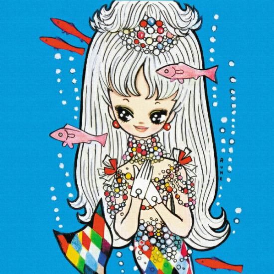 内藤ルネ キャンバスアート にんぎょひめ インテリア アートパネル