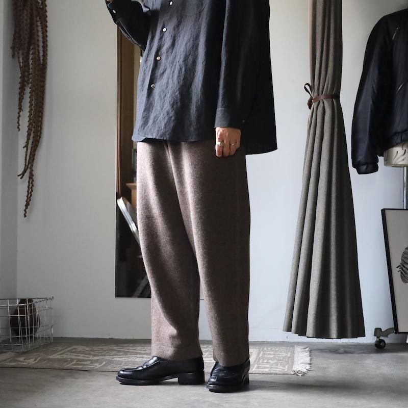 walenode】Innocent Yak Wide Tapered Pants - HUUKU