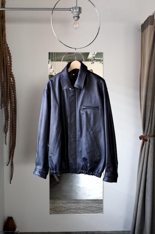 ssstein】COW LEATHER VINTAGE ZIP JACKET - HUUKU