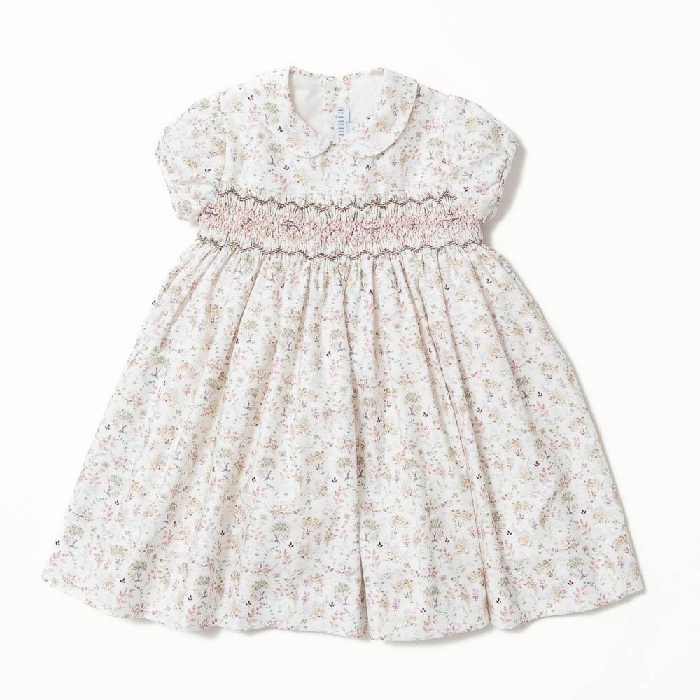 Amaia Kids - Moohren dress - Baby pink floral アマイアキッズ