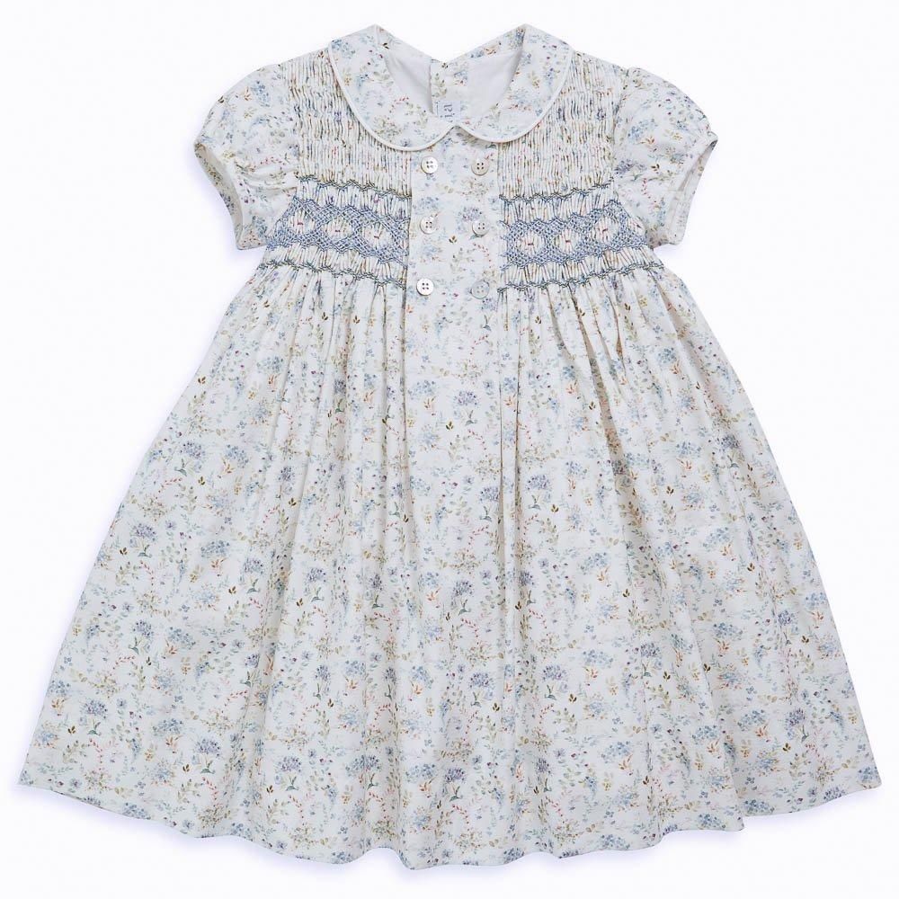 Amaia Kids - Shirley dress - Baby blue floral アマイアキッズ