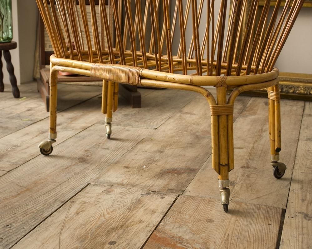 アンティーク ラタン素材のベビーベッド | Antiques Knock