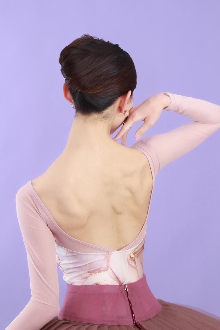 Marble stone】Sleeve design - Balletwear brand unoa