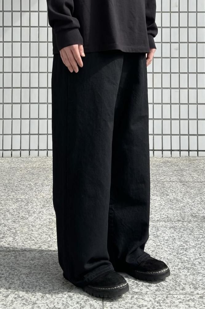 UW1157 - 12.5oz Wide Denim Five Pocket Pants(BLACK) - H-L